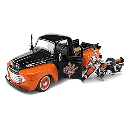 FORD F-150 STX "HARLEY DAVIDSON" AVEC MOTO FLH DUO GLIDE 1958 1/24 MAISTO