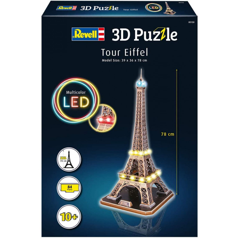 Maquette TOUR EIFFEL AVEC LED REVELL PUZZLE 3D