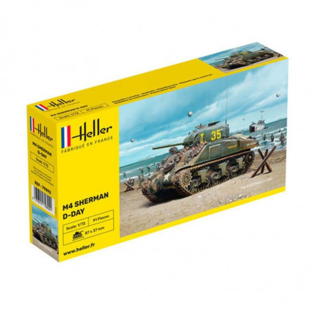CHAR M4 SHERMAN D-DAY 1/72 HELLER