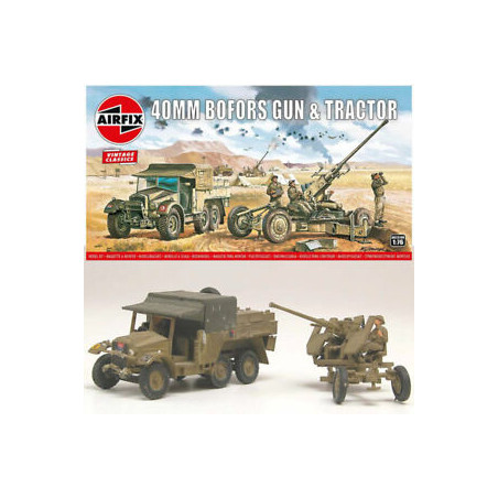 BOFORS 40MM GUN & TRACTOR 1/76 AIRFIX