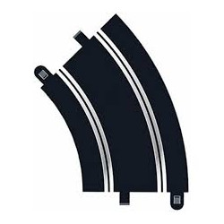 PACK DE 2 RAILS COURBES 45° 1/32 SCALEXTRIC