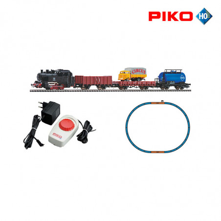 1/87 PIKO COFFRET DE DEPART VAPEUR + WAGON MARCHANDISES ANALOGIQUE