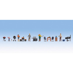 1/87 NOCH FIGURINES THEMATIQUES " AU BARBECUE "