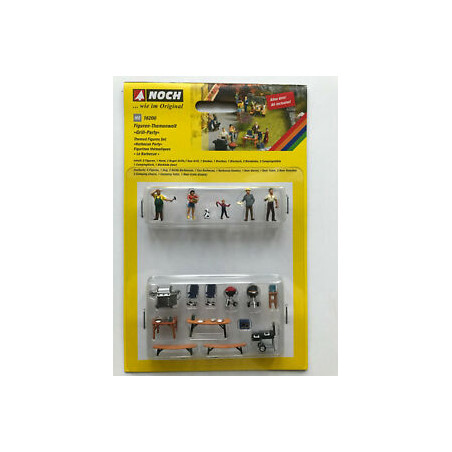 1/87 NOCH FIGURINES THEMATIQUES " AU BARBECUE " 1