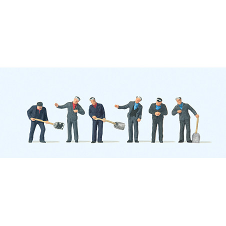 1/87 PREISER CHAUFFEURS ET CONDUCTEURS DE LOCOMOTIVE A VAPEUR