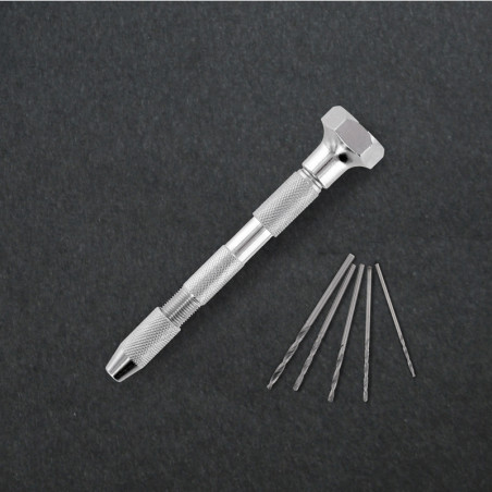 OUTILS A PERCER + 5 FORETS ( 1.0 , 1.2 , 1.4 ,1.5 , 1.8 MM ) ITALERI