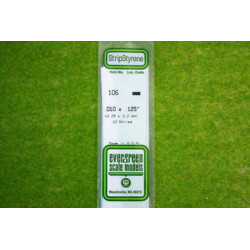 BAGUETTE RECTANGULAIRE  0.25X3.2X350MM EVERGREEN