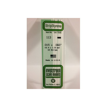 BAGUETTE RECTANGULAIRE  0.38X1.5X350MM EVERGREEN