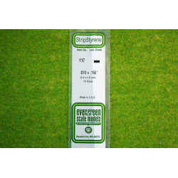 BAGUETTE RECTANGULAIRE  0.38X4.0X350MM EVERGREEN