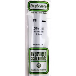 BAGUETTE RECTANGULAIRE 1.0X4.8X350MM EVERGREEN