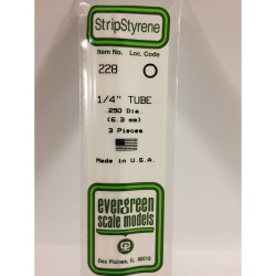 PLASTIQUE TUBE 6.3X350MM EVERGREEN