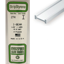 PROFILE EN I 3.2X350MM EVERGREEN