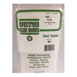 PLAQUE TRANSPARENTE LISSE 0.25X150X300MM EVERGREEN