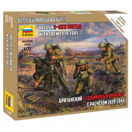 MORTIER BRITANNIQUES ET SERVANTS 1/72 ZVESDA