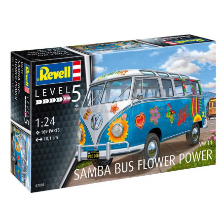 VW T1 SAMBA BUS FLOWER POWER 1/24 REVELL