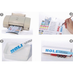 3 FEUILLES DE DECALQUES BLANCHES POUR IMPRIMANTE JET D'ENCRE HOLI