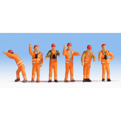 1/87 NOCH PERSONNAGES EQUIPE DE MANOEUVRES