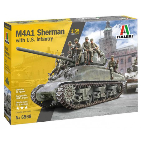 M4A1 SHERMAN & U.S INFANTERIE 1/35 ITALERI