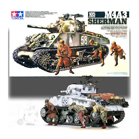 SHERMAN M4A3 105MM 1/35 TAMIYA