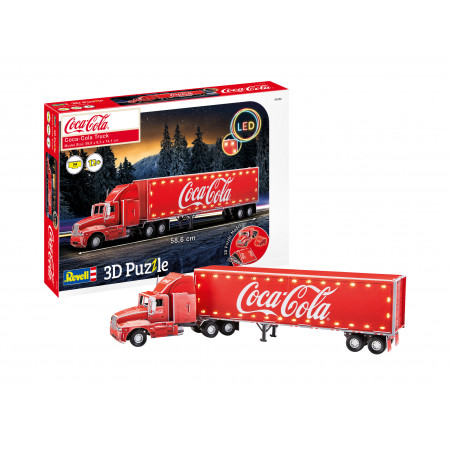 COCA COLA TRUCK PUZZLE 3D AVEC LED REVELL