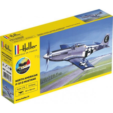 STARTER KIT P-51 MUSTANG 1/72 HELLER