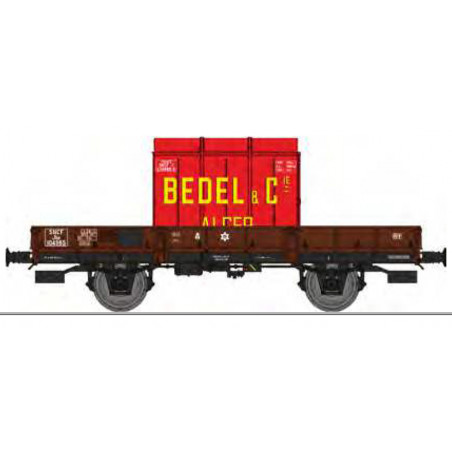 WAGON PLAT OCEM 29 + CADRE BEDEL & CIE SNCF 1/87 REE