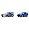COFFRET FAST AND FURIOUS NISSAN SKYLINE ET NISSAN GT-R R34 1/32 JADA