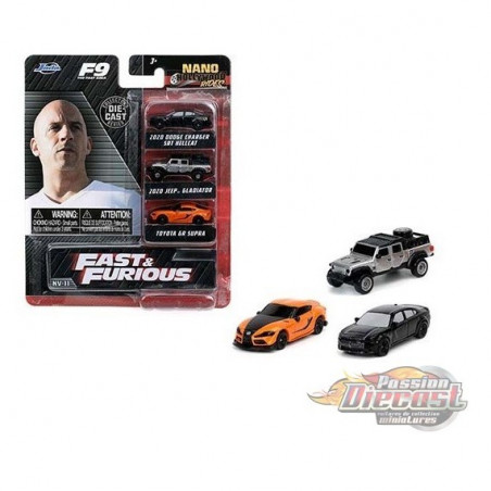 SET DE 3 VOITURES NANO FAST AND FURIOUS 9 JADA