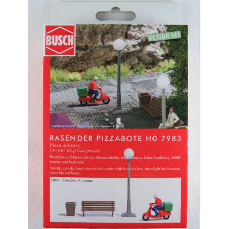 1/87 BUSCH LIVREUR PIZZA PRESSER 1