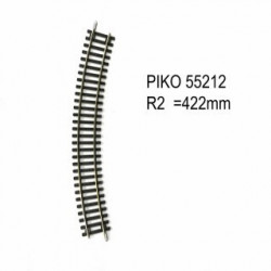1/87 PIKO RAIL COURBE R2 R422MM