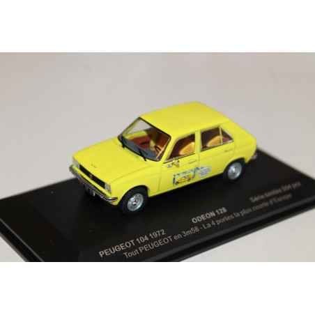 PEUGEOT 104 1972 3M58 LA 4 PORTES LA PLUS COURTE D'EUROPE 1/43 ODEON