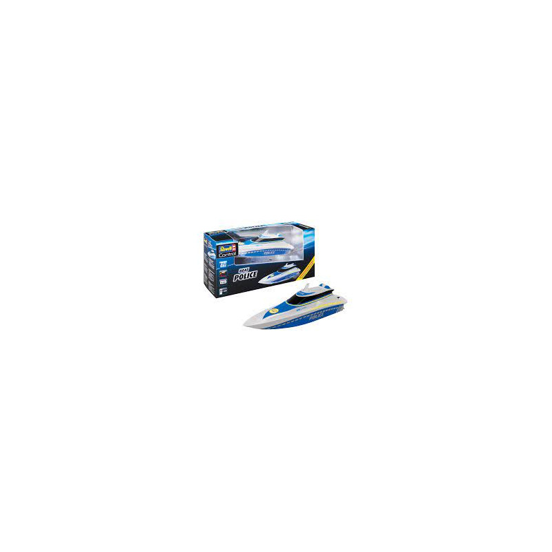 Revell Control Bateau Radiocommandé 24cm Noir/Orange - Sécurité Maximale Piscine Et Baignoire