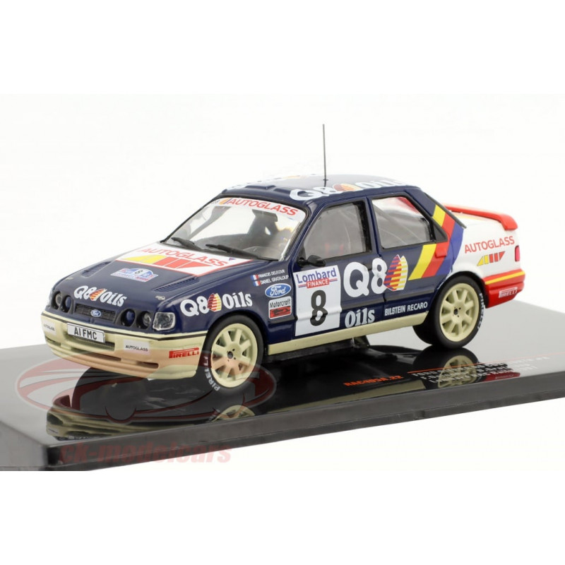 Miniature Ford Sierra 1/43 Spark RS Cosworth No.11 33 Export Rallye WM Rallye De France 1987 D Auriol B Occelli