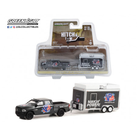 DODGE RAM 2500 2018 AVEC REMORQUE DE MARCHANDISE 1/64 GREENLIGHT