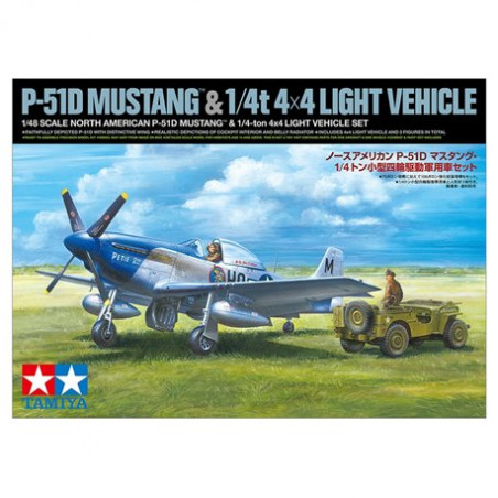 P-51D MUSTANG  + 1/4 TON 4X4 LIGHT VEHICLE 1/48 TAMIYA