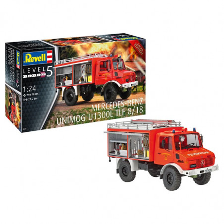 MERCEDES BENZ UNIMOG U 1300 L TLF 8/18 1/24 REVELL