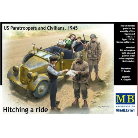 US PARATROOPERS AND CIVILIANS 1945 1/35 MASTERBOX