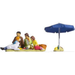 1/87 NOCH PERSONNAGES FAMILLE EN PIQUE-NIQUE