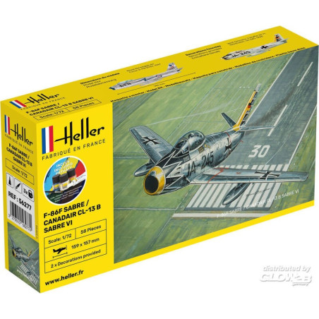 STARTER KIT F-86F SABRE / CANADAIR CL-13B SABRE VI  1/72 HELLER