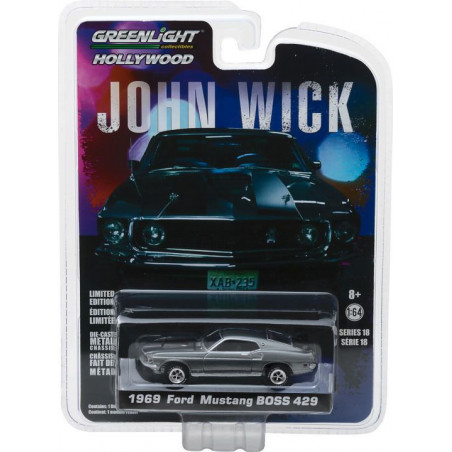 FORD MUSTANG BOSS 429 1969 " JOHN WICK (2014) " 1/64 GREENLIGHT 1