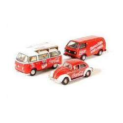 SET DE 3 VW COCA COLA 1/76 OXFORD