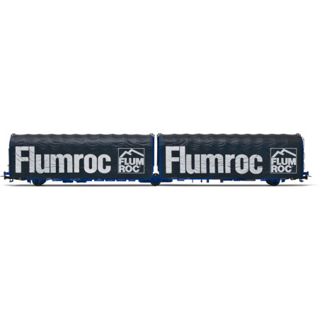 1/87 JOUEF WAGON BACHE 3 ESSIEUX FLUMROC SNCF