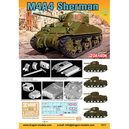M4A4 SHERMAN 1/72 DRAGON