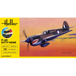 STARTER KIT P-40 KITTY HAWK 1/72 HELLER