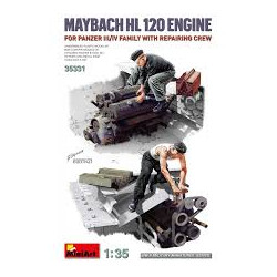 MOTEUR MAYBACH HL 120 PANZER III/IV AVEC MECANICIENS 1/35 MINIART