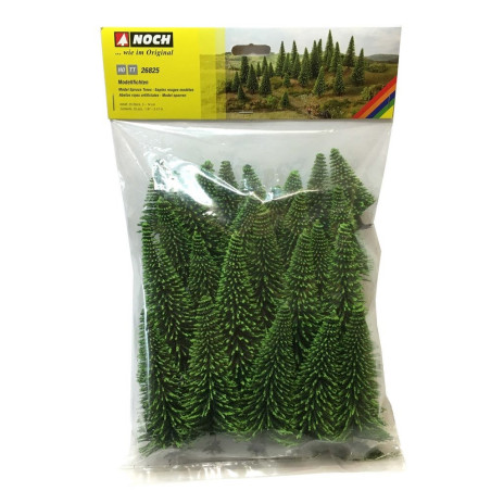 1/87 NOCH 25 SAPINS ROUGES 5 à 14 CM