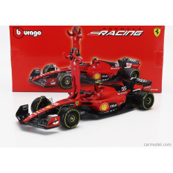 FERRARI F1 F23 TEAM SCUDERIA FERRARI N°16 CHARLES LECLERC 2023 AVEC PILOTE 1/24 BURAGO