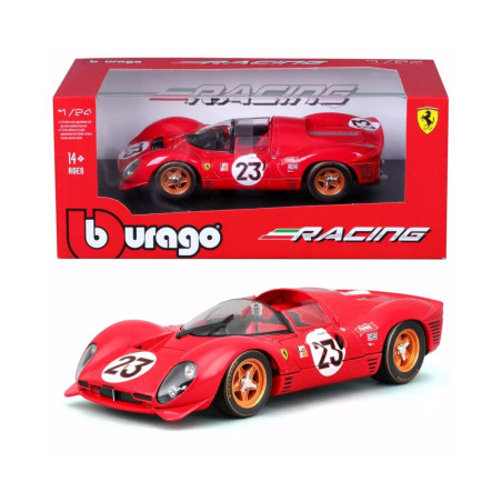 FERRARI 330 P4 4.0L V12 SPIDER N°23 24H DE DAYTONA 196 1ER 1/24 BURAGO