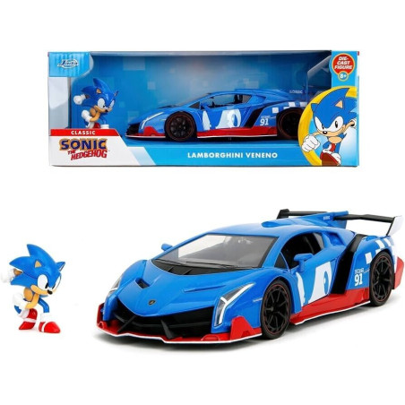 LAMBORGHINI VENENO AVEC FIGURINE SONIC 1/24 JADA