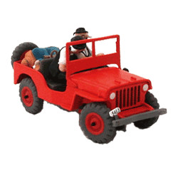 JEEP WILLYS MB + CJA2 1940 TINTIN 1/43 EDITION ATLAS